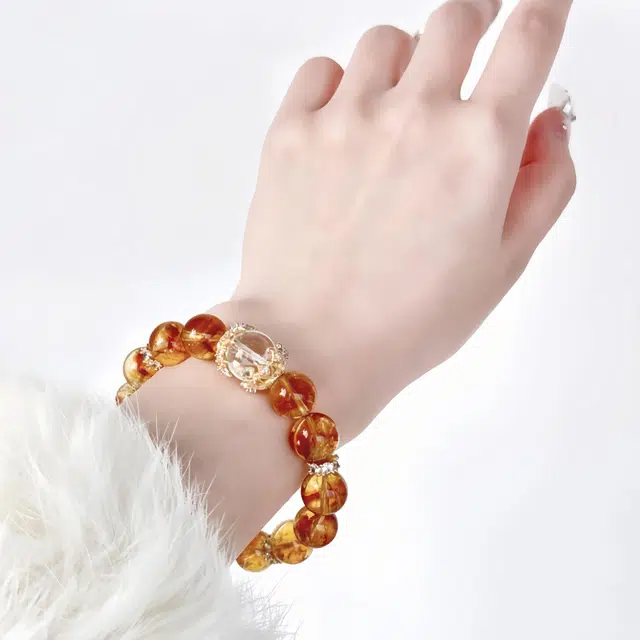 兰慕茵诺 金塔聚财 招财转运 小众设计吸金招财 八方来财时来运转#好运天然 黄水晶 手串 男女同款情侣款