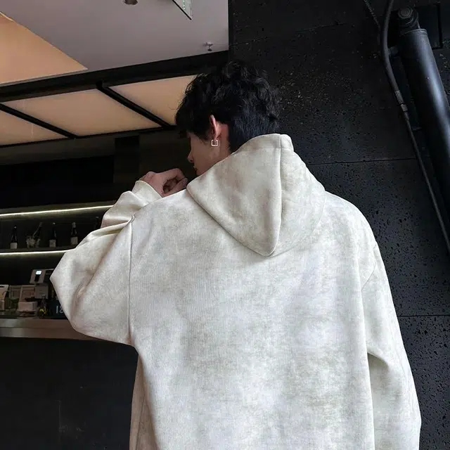 袋鼠 美式复古字母印花植绒工艺宽松卫衣 男女同款