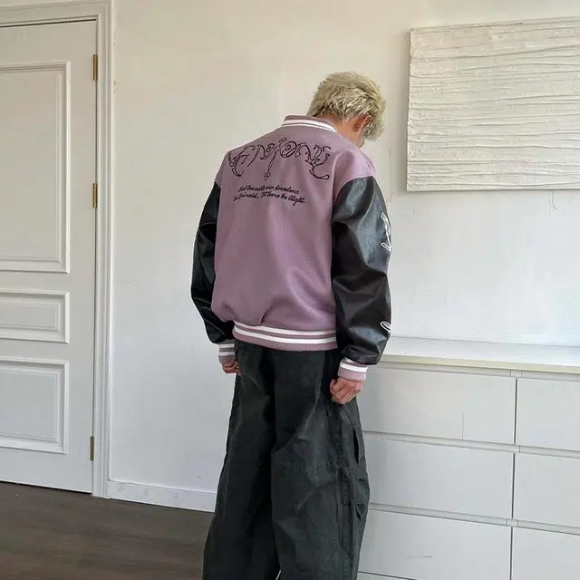 极限涡轮 美式复古字母宽松潮牌高级百搭长袖夹克外套 男女同款
