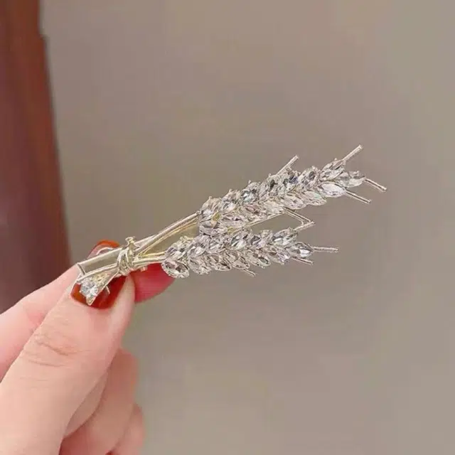 贯古今 麦穗鸭嘴夹子刘海侧边夹 合金 发夹 女款