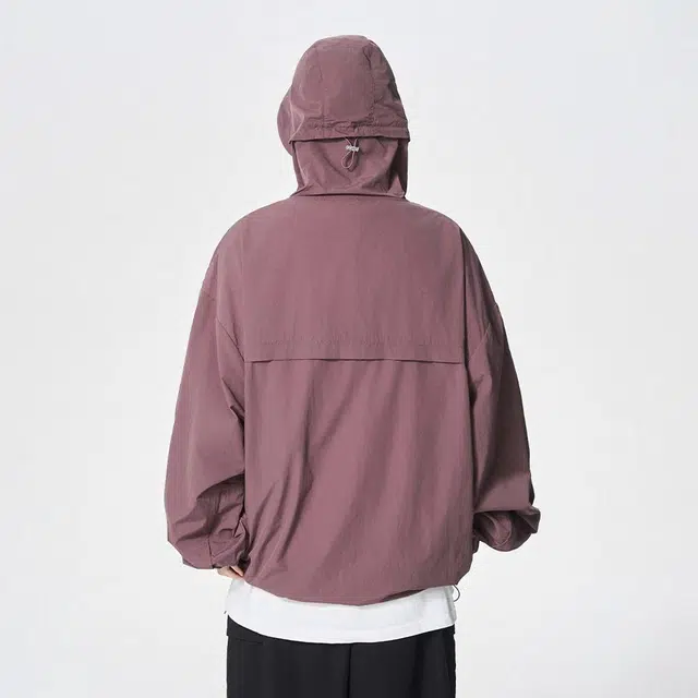 绘承 纯色简约宽松休闲百搭防晒服 男女同款