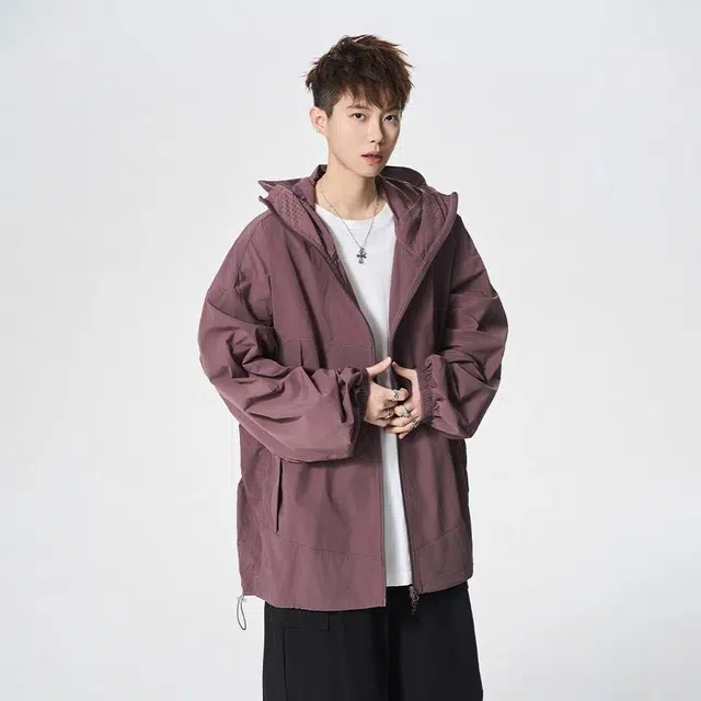 绘承 纯色简约宽松休闲百搭防晒服 男女同款