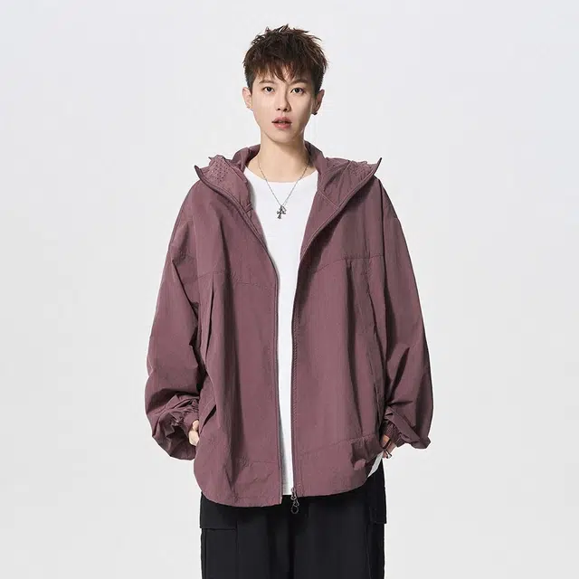 绘承 纯色简约宽松休闲百搭防晒服 男女同款