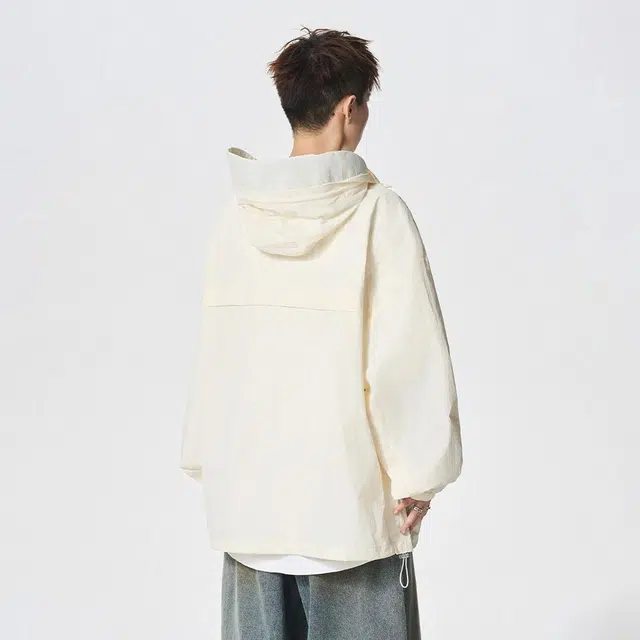 绘承 纯色简约宽松休闲百搭防晒服 男女同款