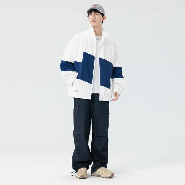 【dme】 美式户外立领休闲时尚拼接百搭工装长袖夹克外套 男女同款