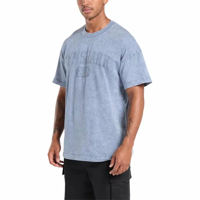 GYMSHARK Collegiate Shadow Washed logoT