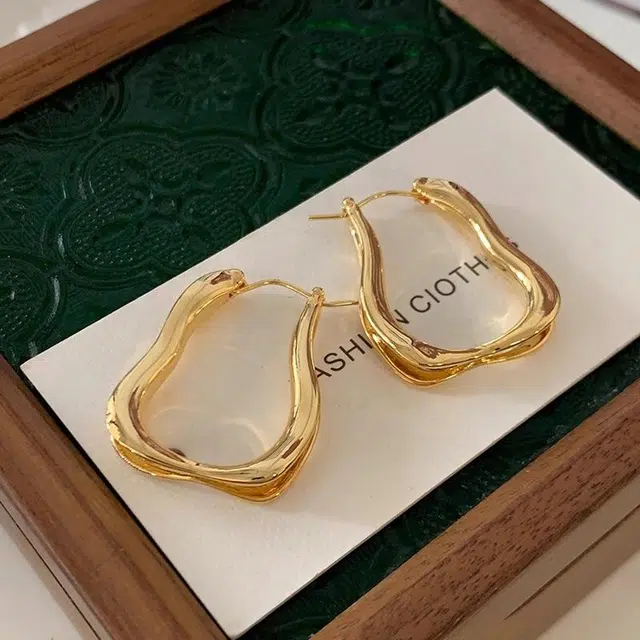 韵系 独特不规则 铜镀金 耳环 女款