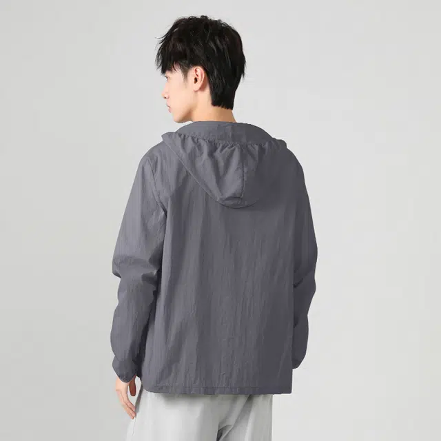 棉致 山脉透气防紫外线连帽简约舒适防晒服 男女同款