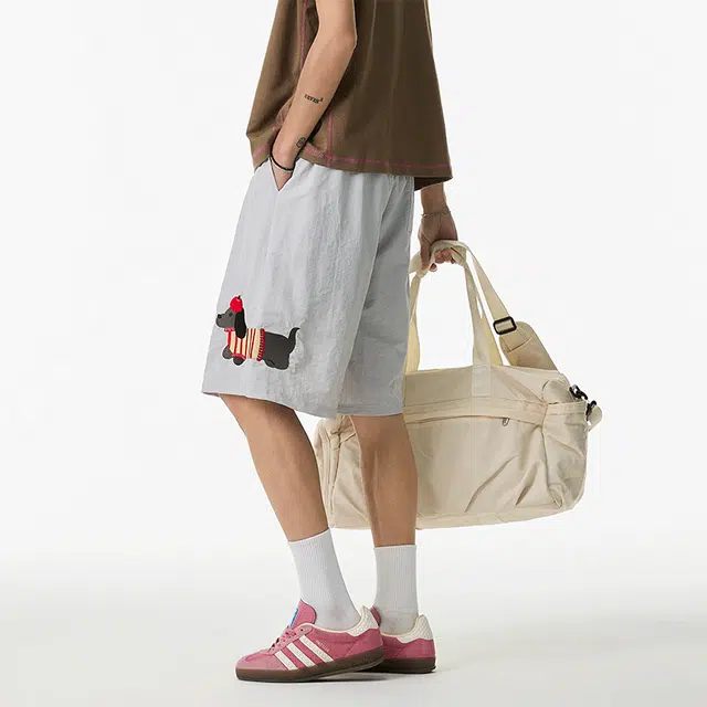 佐菲利 美式潮牌透气运动五分休闲短裤 男女同款