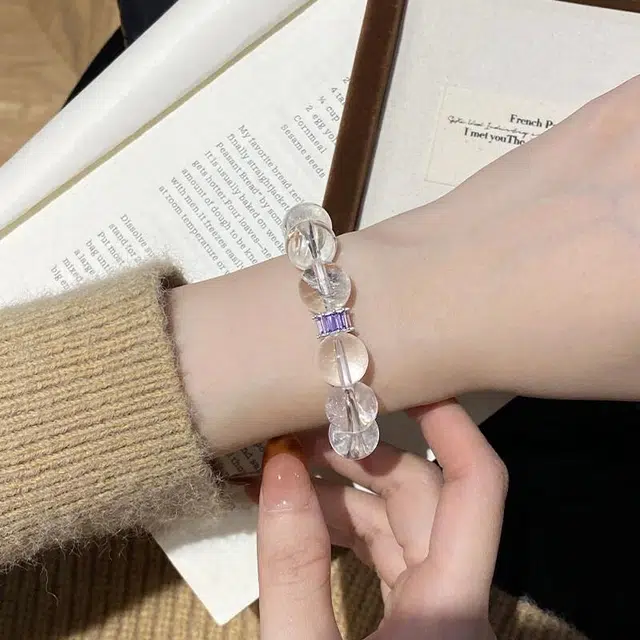凤庙珠宝 白色串珠 国风国潮精致复古民族风珠子透亮简约优雅温柔气质#好运 白水晶 手串 女款