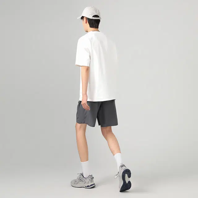 棉致 幸运标志简约基础宽松冰丝五分休闲短裤 男女同款