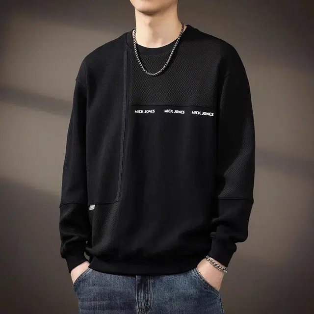 贵色 拼接套头美式休闲重磅卫衣 男款