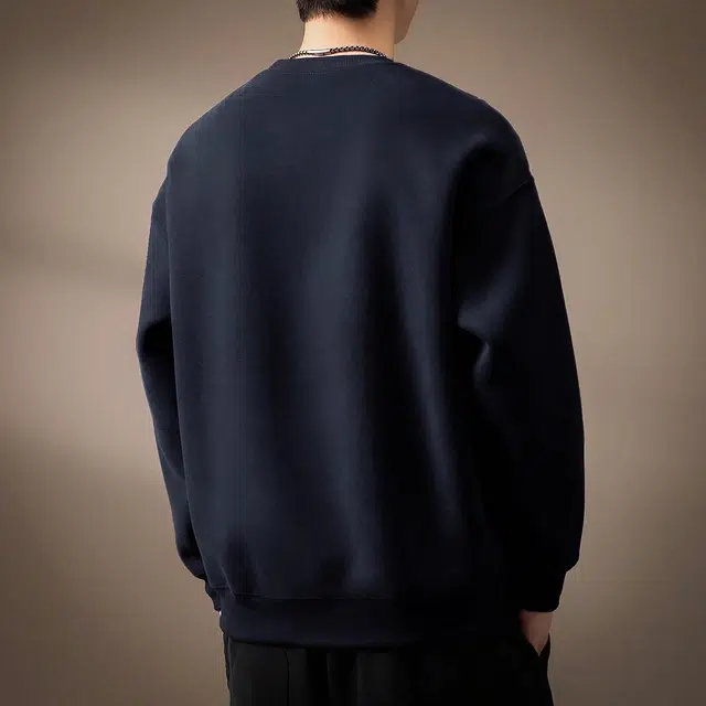 贵色 重磅简约基础款纯色卫衣 男款