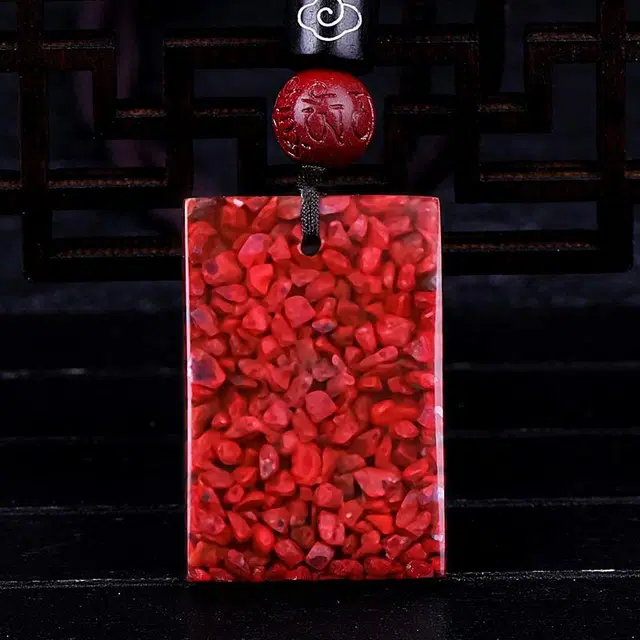 豆蔻时光 高含量精品 原矿晶体颗粒 朱砂 其他玉石 男女同款情侣款 朱砂