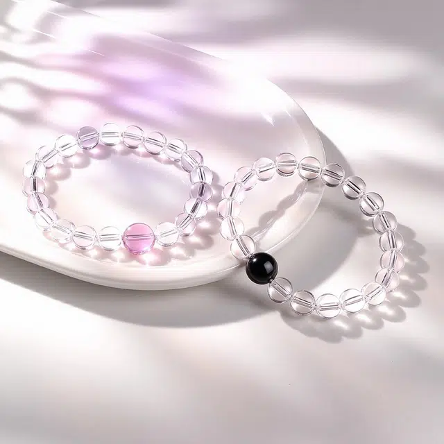 老庙 【净化负能量】万物有灵白 小众精致通勤百搭贵气感#好运天然 白水晶 手串 女款