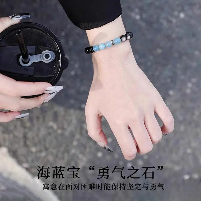 琅风 新中式国潮高级感时尚百搭转运珠手饰 黑曜石 手串 男女同款情侣款