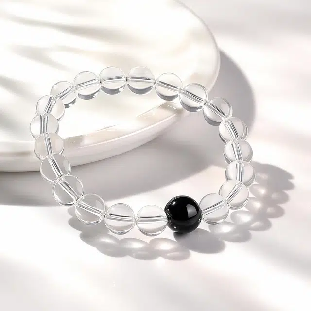 老庙 【净化负能量】万物有灵白 小众精致通勤百搭贵气感#好运天然 白水晶 手串 女款