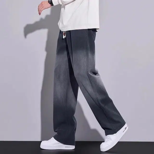 协协乐 高街扎染阔腿复古百搭牛仔裤 男女同款