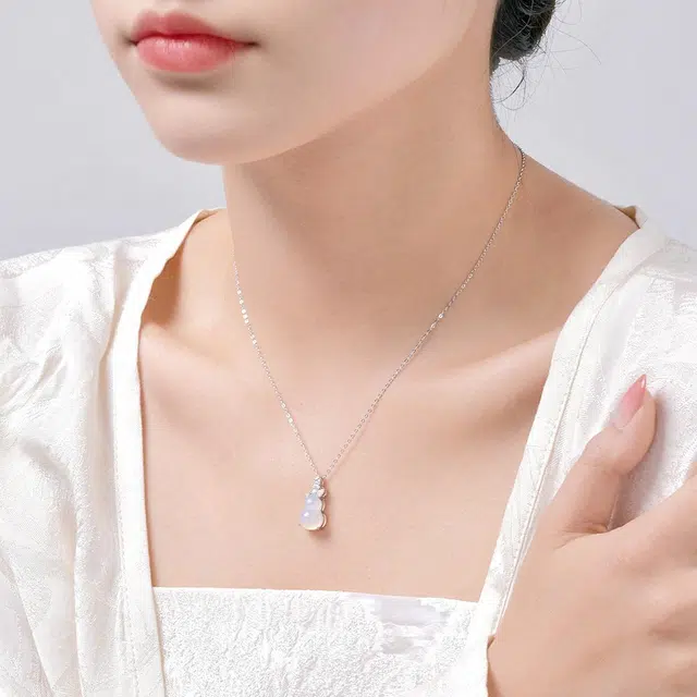 恋朵 时尚新中式 福禄吉祥 葫芦 玉髓 玉石项链 女款