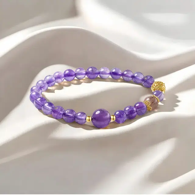 【紫定有钱】 金逸晟 九紫离火紫气东来小众转运串珠 时来运转暴富纳福手饰#好运天然 紫水晶 手串 女款
