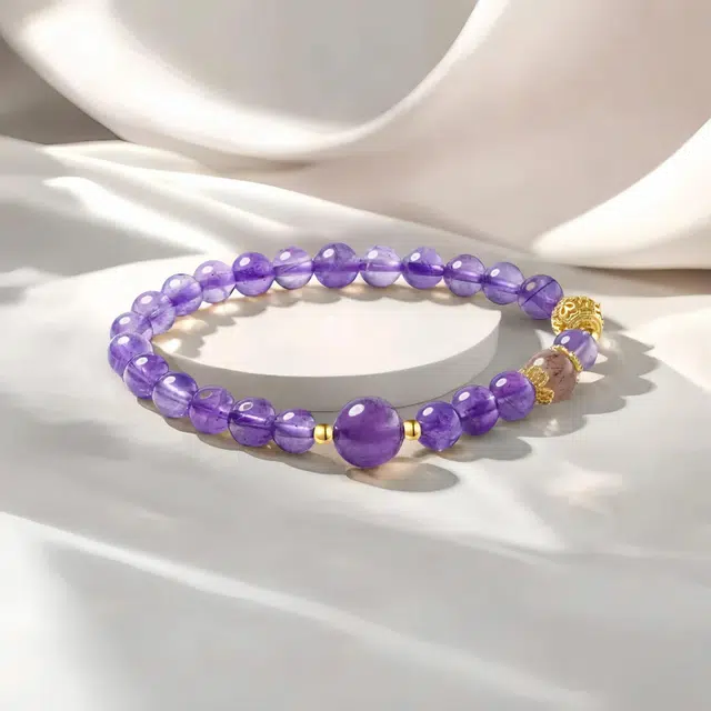 【紫定有钱】 金逸晟 九紫离火紫气东来小众转运串珠 时来运转暴富纳福手饰#好运天然 紫水晶 手串 女款
