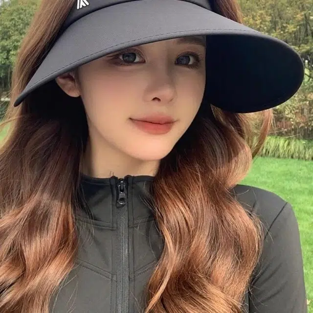 雅鹿 活力夏日系列 时尚潮搭大帽檐强遮光修饰脸型显小显瘦丝绒黑胶冰丝凉感舒适百搭 聚酯纤维 防晒帽 女款