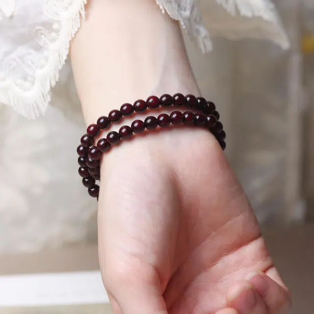 【天宫赐福】 檀欣 有钱发 福禄葫芦文玩佛珠转运珠佩戴#好运 平安扣国风双圈叠戴多宝手饰礼盒装 紫檀属 木作手串 女款