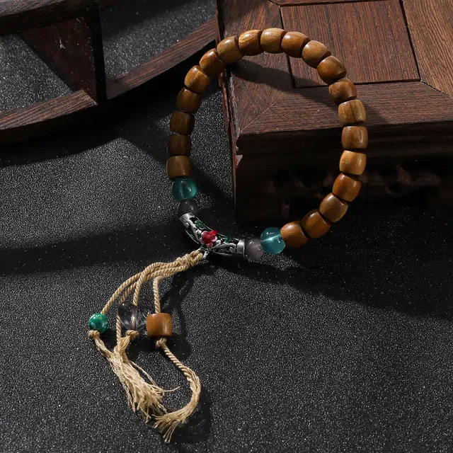 檀纳 招财转运吉祥如意流苏挂饰 八方来财文玩盘玩手饰#好运 绿檀 手串 男女同款情侣款