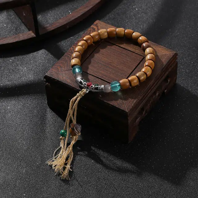 檀纳 招财转运吉祥如意流苏挂饰 八方来财文玩盘玩手饰#好运 绿檀 手串 男女同款情侣款