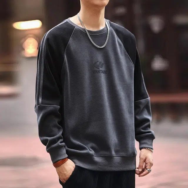 格蓝鹿 长袖圆领打底衫卫衣 男款