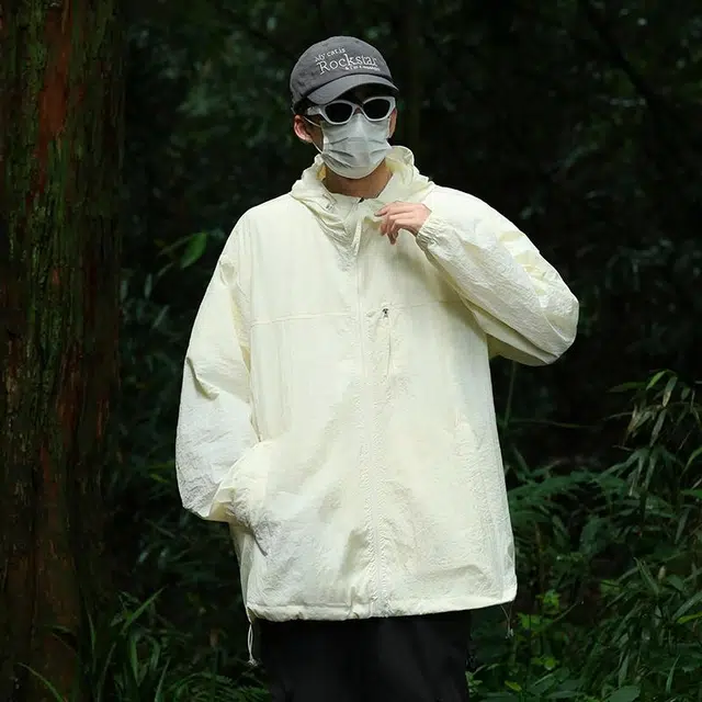 【dme】 轻薄凉感宽松长袖钓鱼透气速干防风降温防紫外线防晒服 男女同款