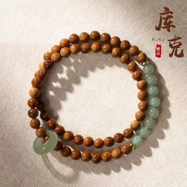 唐述 民族风光珠双圈 招财纳福 好运 库克 手串 男女同款情侣款