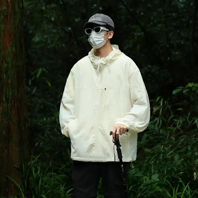 【dme】 轻薄凉感宽松长袖钓鱼透气速干防风降温防紫外线防晒服 男女同款