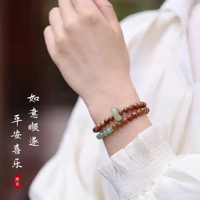 唐述 民族风光珠双圈 招财纳福 好运 库克 手串 男女同款情侣款