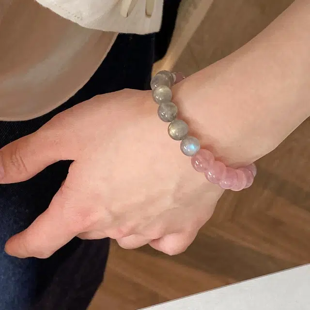 【月下玫瑰】 指尖瑰宝 桃花朵朵招财旺缘万事胜意八方来财早日脱单#好运天然 草莓晶 手串 男女同款情侣款