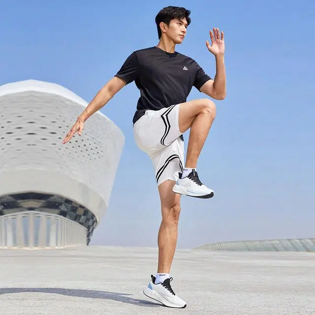 匹克 无双 维金斯球星系列 条纹简约休闲假两件宽松运动五分篮球裤 男款 大白