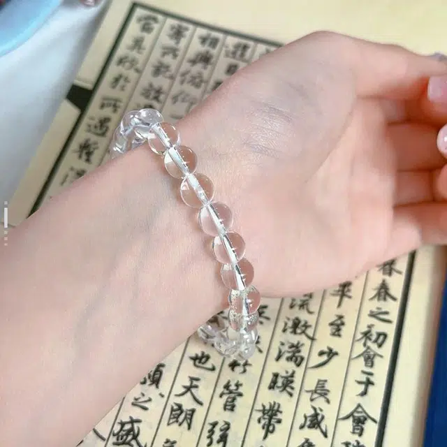 喜福礼 单圈高级转运珠 事业顺遂 财源流动 纯净透明#好运天然 白水晶 手串 男女同款情侣款