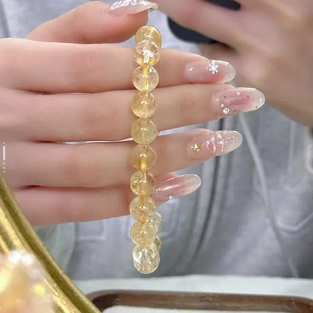 喜福礼 小众精致新中式转运珠#好运天然 黄水晶 手串 男女同款情侣款
