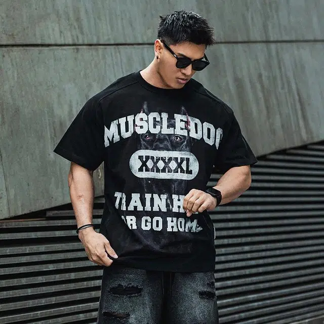 Muscle Dog Training Tee Black