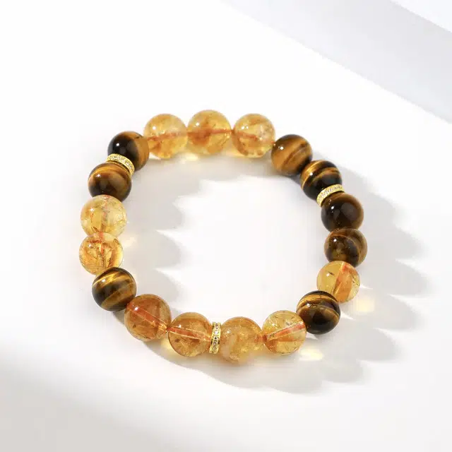 阿梵尼 金霸王八方来财  搭配财富力量气场全开 能量平衡 高级感轻奢设计 商务通勤百搭#好运天然 黄水晶 手串 女款