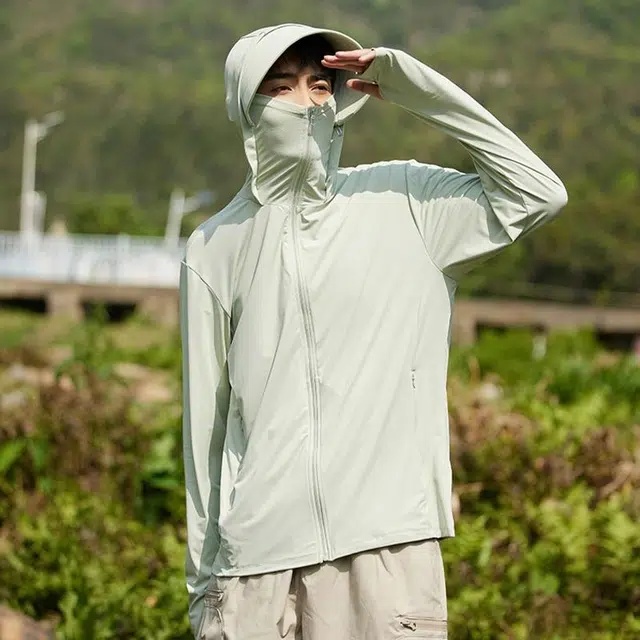 【dme】 森林户外系列 纯色基础款机能户外轻薄休闲宽松连帽超轻透气速干防紫外线防晒服 男女同款