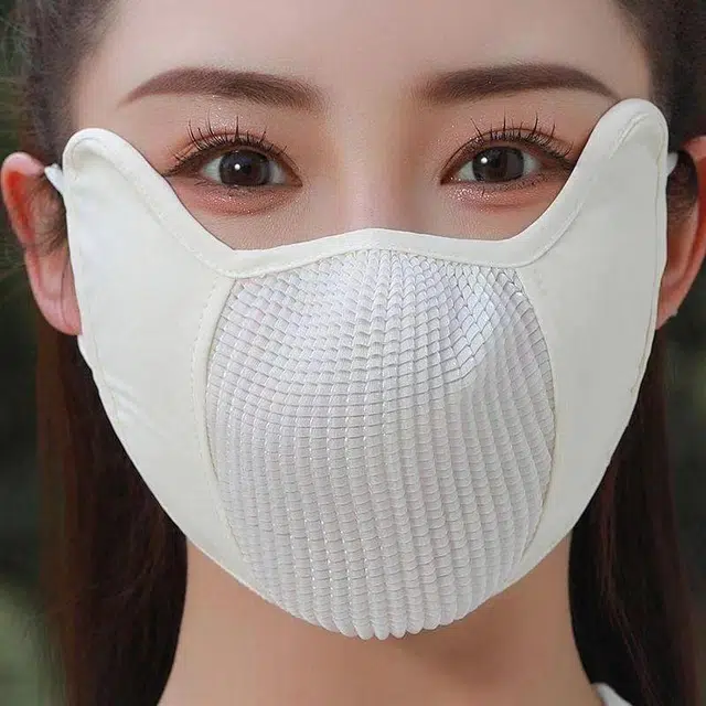 雅鹿 极简主义系列 时尚透气原纱凉感防护隔绝紫外线保护眼周抗光老柔软可调耳绳舒适无感顺畅呼吸 锦纶 口罩 女款
