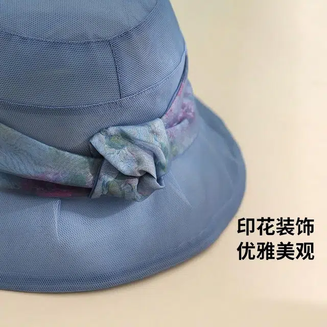 红豆 遮阳帽春夏户外防紫外线可折叠帽太阳帽 桑蚕丝 锦纶 聚酯纤维 防晒帽 女款