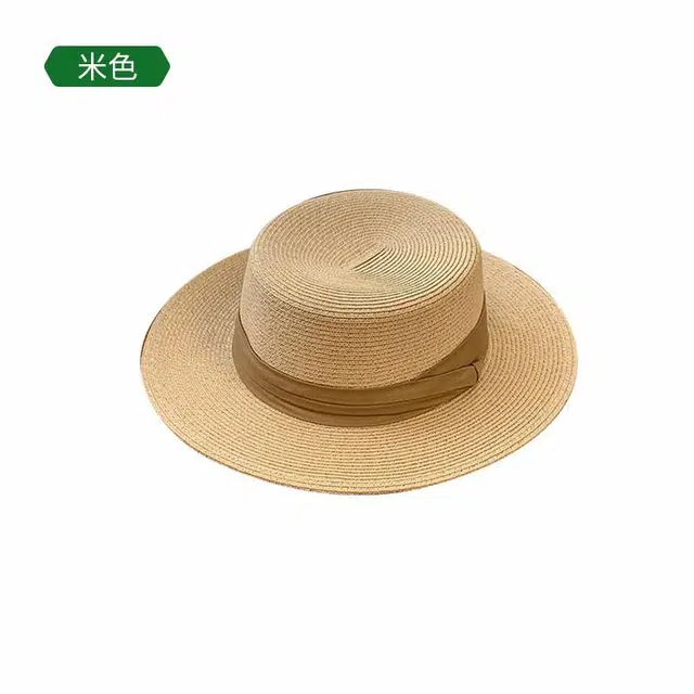 木林森 夏季沙滩蕾丝遮阳帽草帽户外时尚百搭太阳帽韩系大檐防晒草编帽 纸草 渔夫帽 男女同款情侣款