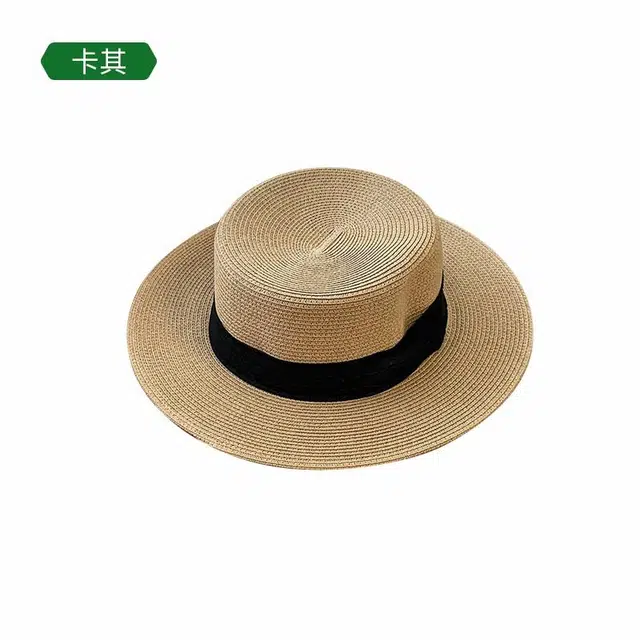 木林森 夏季沙滩蕾丝遮阳帽草帽户外时尚百搭太阳帽韩系大檐防晒草编帽 纸草 渔夫帽 男女同款情侣款