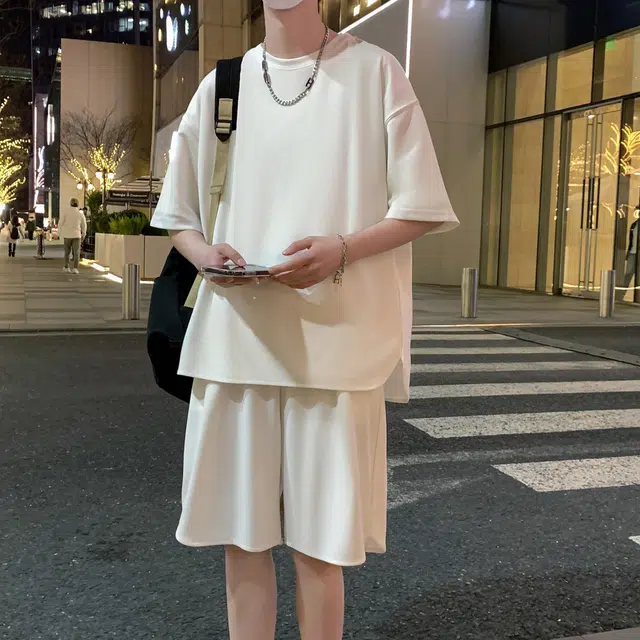 北欧攻略 美式纯色透气舒适休闲运动套装 男女同款