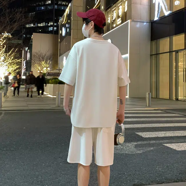 北欧攻略 美式纯色透气舒适休闲运动套装 男女同款