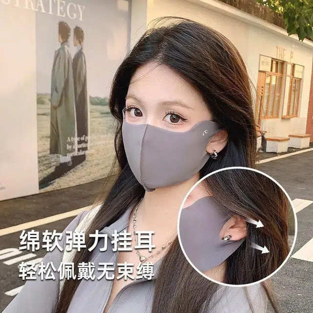 冠辉 夏季防紫外线遮阳脸基尼薄款口罩透气防紫外线口罩高颜值时尚设计护眼角全脸透气无痕遮阳 冰丝舒适 防晒面罩 男女同款情侣款