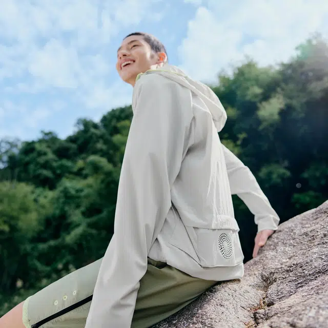蕉下 超轻薄长续航腰包式风扇 隔热降温制冷凉感户外出行 透气速干风冷防晒服 男款