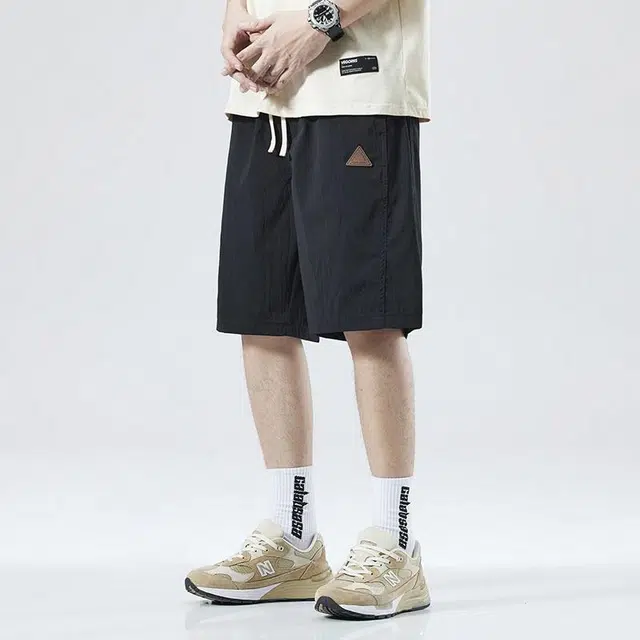 【dme】 基础款纯棉抽绳休闲宽松百搭大口袋五分工装短裤 男女同款